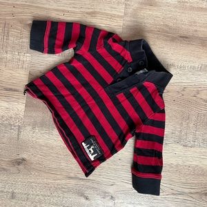 3-6M Janie & Jack Henley Striped Shirt